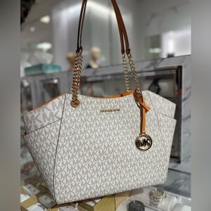 Michael kors Jet Set Large Color- Block Signature Logo Tote Bag